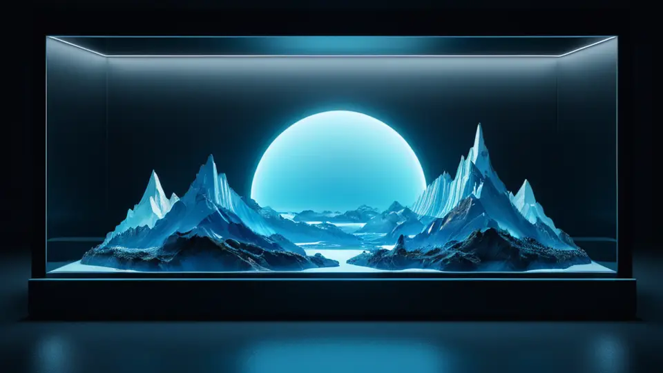 3D渲染，一个破碎的锁与一个完整的锁并排放置，背景是抽象的数据流线条，蓝色与灰色主色调，俯视构图，光影对比强烈，暗示安全与风险