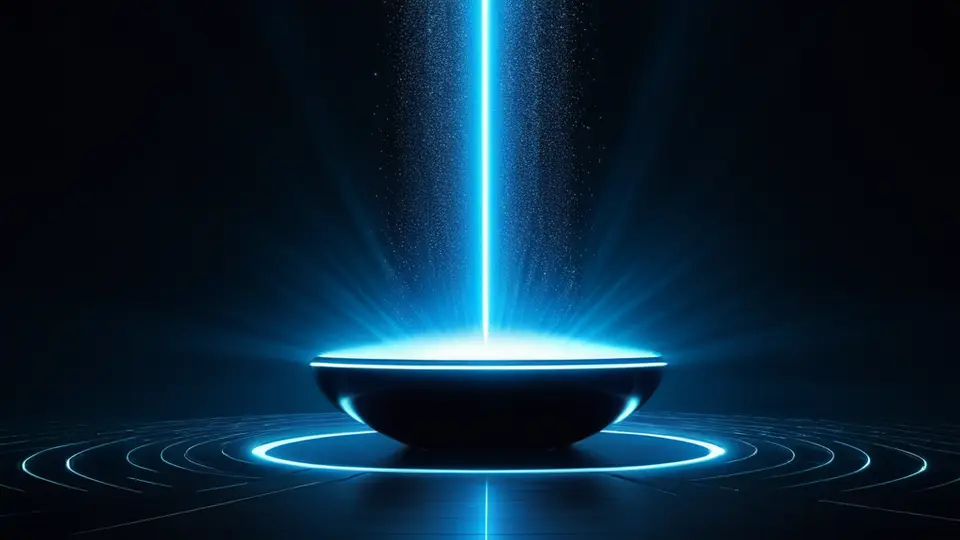 写实摄影，一张办公桌上放着一部智能手机，手机屏幕显示爱奇艺APP图标和VIP标识，旁边有一杯咖啡和一盆绿植，暖色调光线，浅色背景，中央构图，画面干净，自然光感
